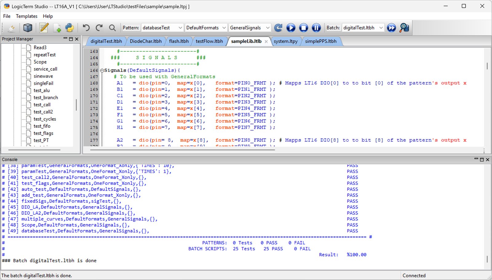 LTStudio graphical user interface