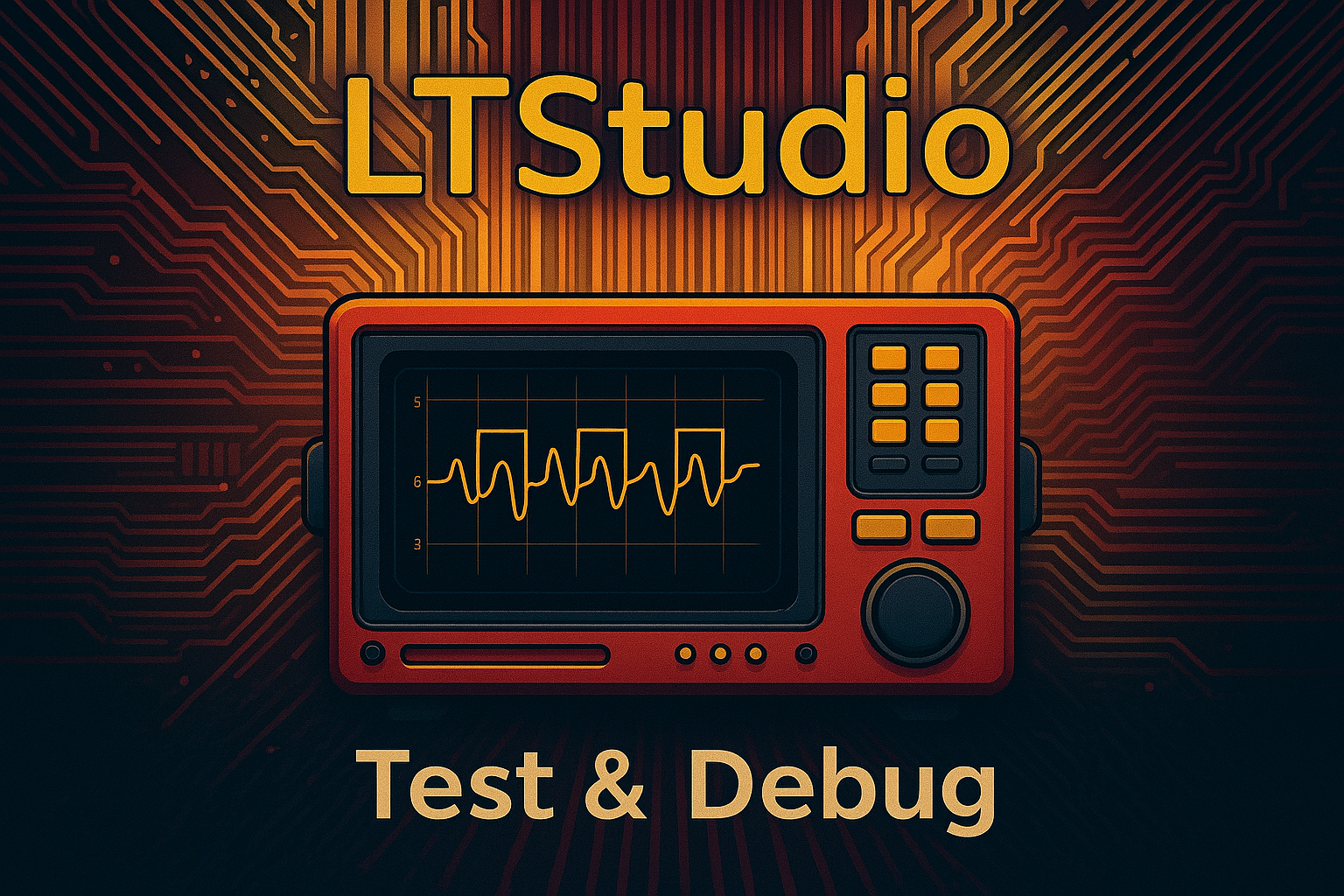 LTStudio splash screen showing application branding